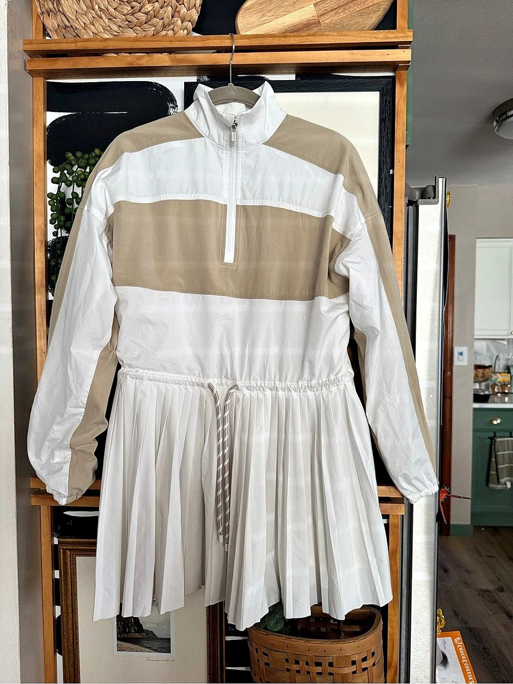Athleta Power Serve Shell Dress Half Zip Pleated Tennis XXS
